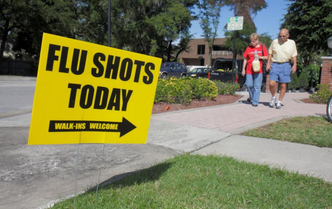 Flu Shots Today sign