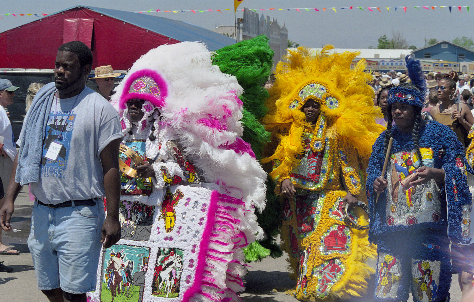 Mardi Gras Indians at Jazz Fest 2003