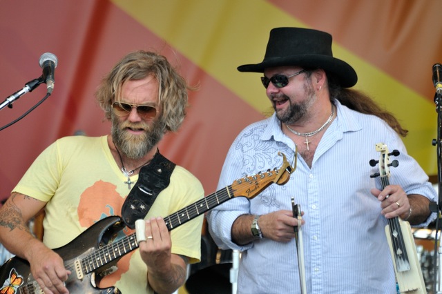 Anders Osbourne and Wayne Thibodaux with the Voice of the Wetlands All Stars at Jazz Fest 2011