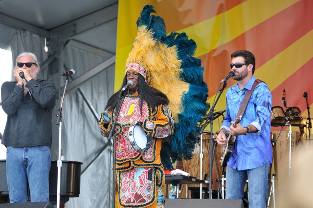 "Jumpin’" Johnny Sansone, "Big Chief" Monk Boudreaux, and Tab Benoit with the Voice of the Wetlands All Stars