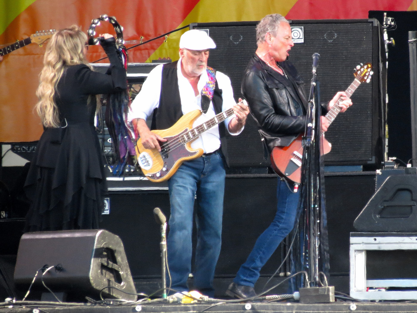 Stevie Nicks, John McVie, and Lindsey Buckingham