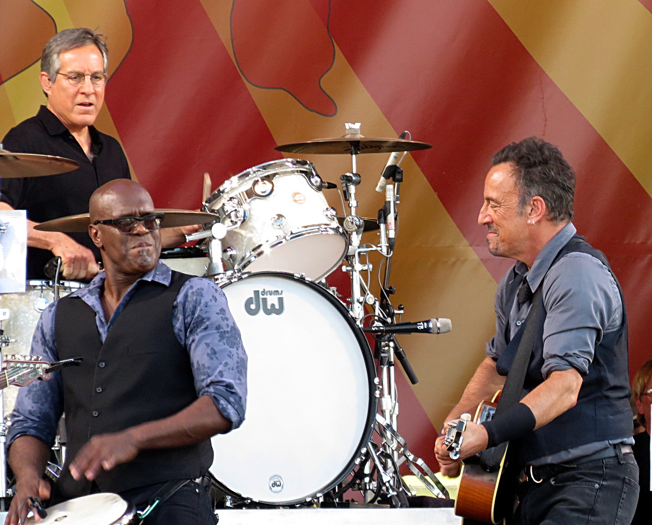 Bruce Springsteen with his band