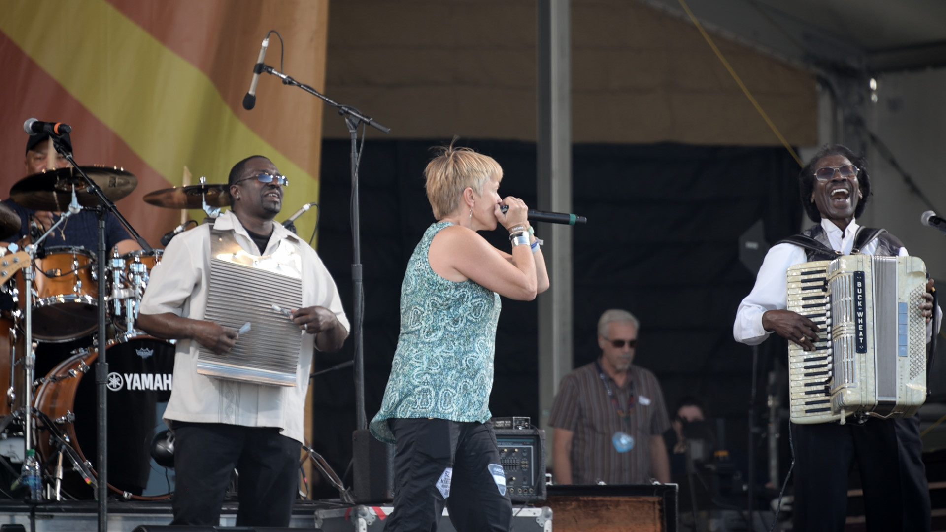 Buckwheat Zydeco's harpist