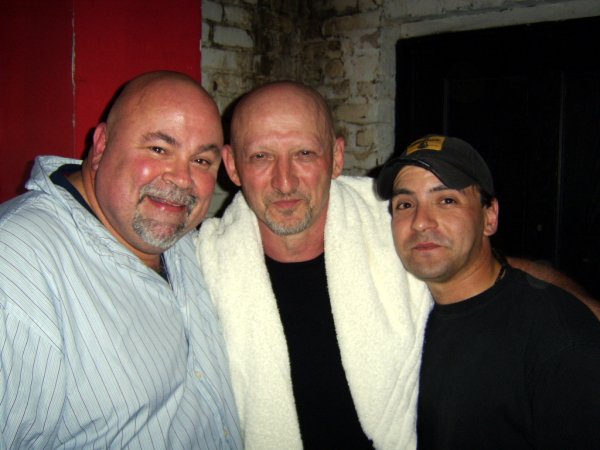 Weerd Wayne, Guy Gelso of Zebra, and Dave (stepson of Weerd Wayne)