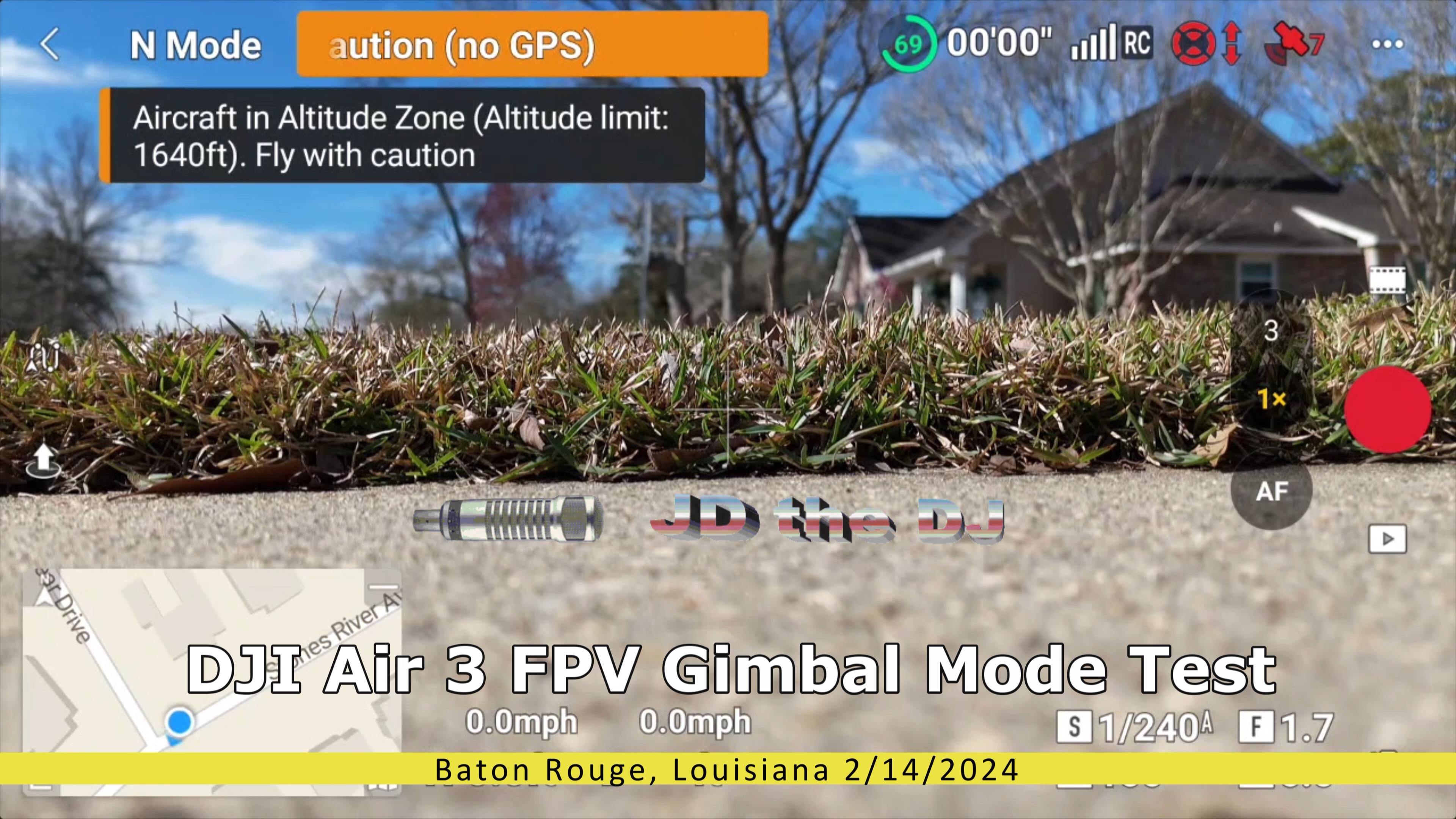 DJI Air 3 FPV Gimbal Mode Test in 4K By Request